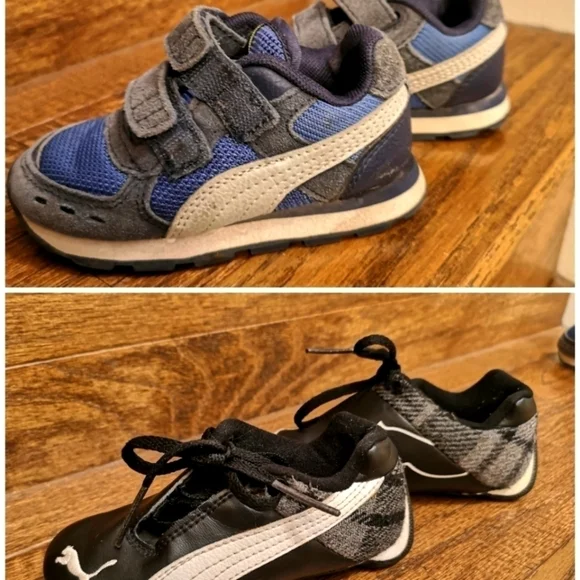 PUMA Baby Runners Size 6, 2 Pairs (Black Ones Fits Like a 5) - Picture 5 of 7
